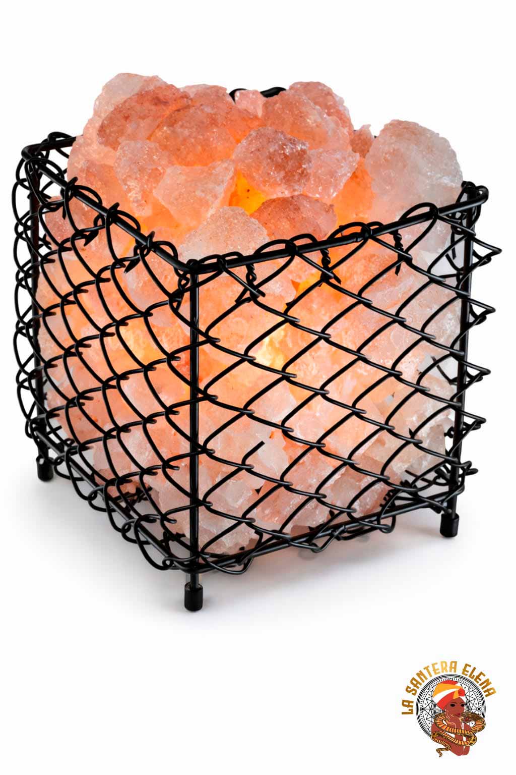 lampara de sal canasta 20 x 22 cm