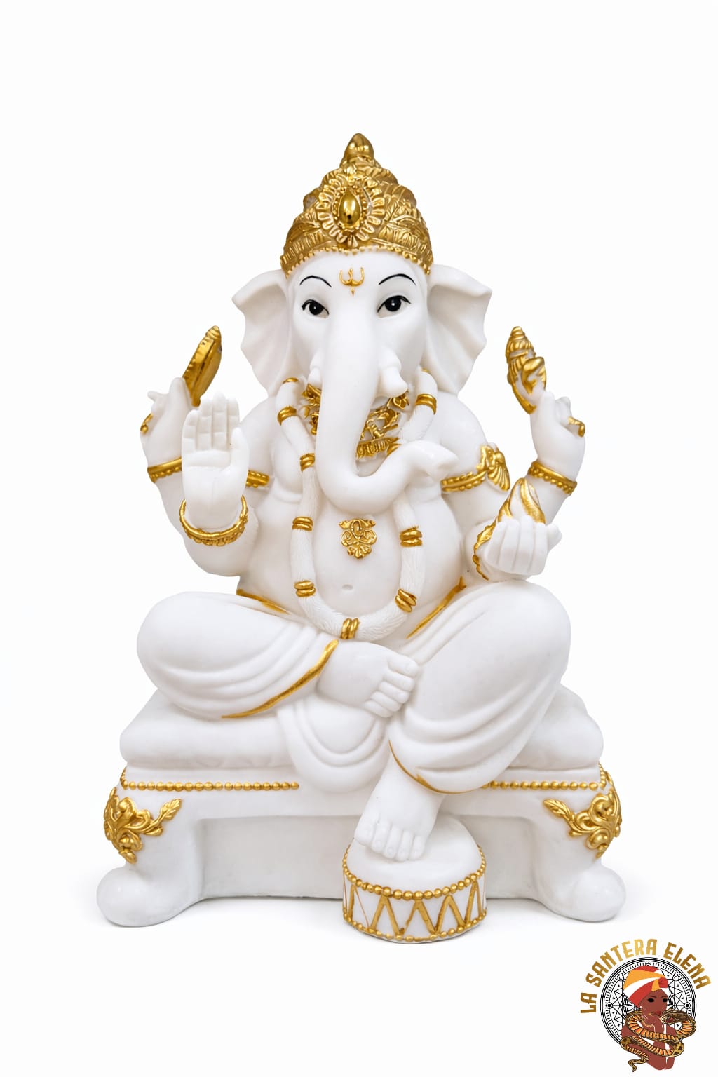 ganesha blanco oro 20 cm