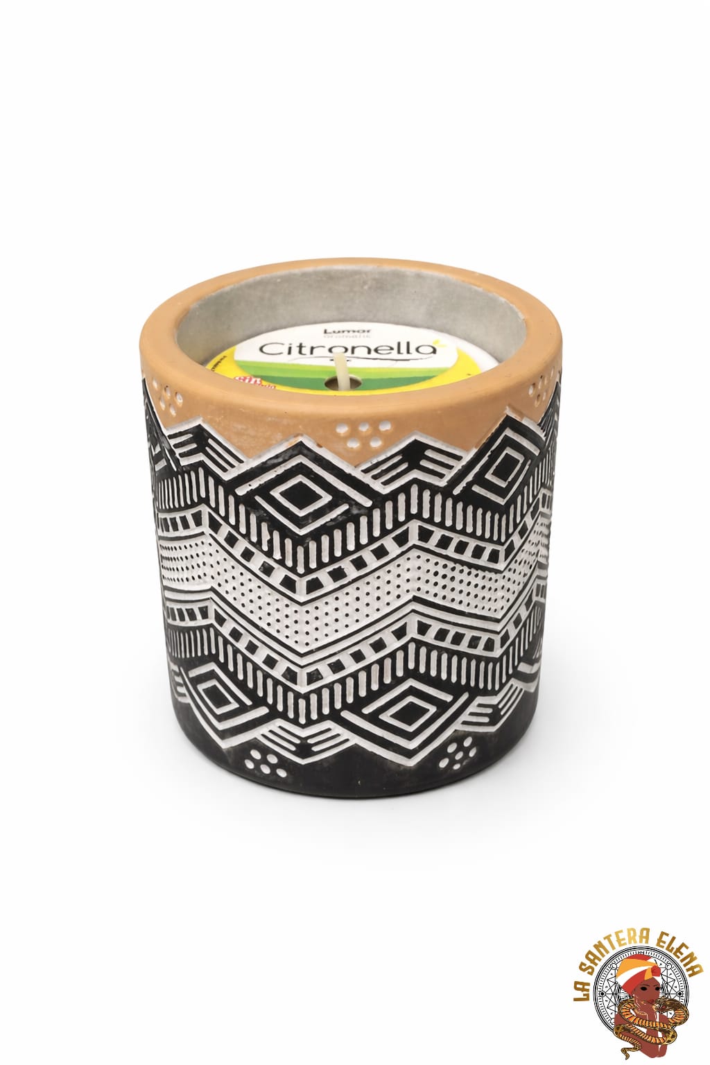 maceta boho citronela negro
