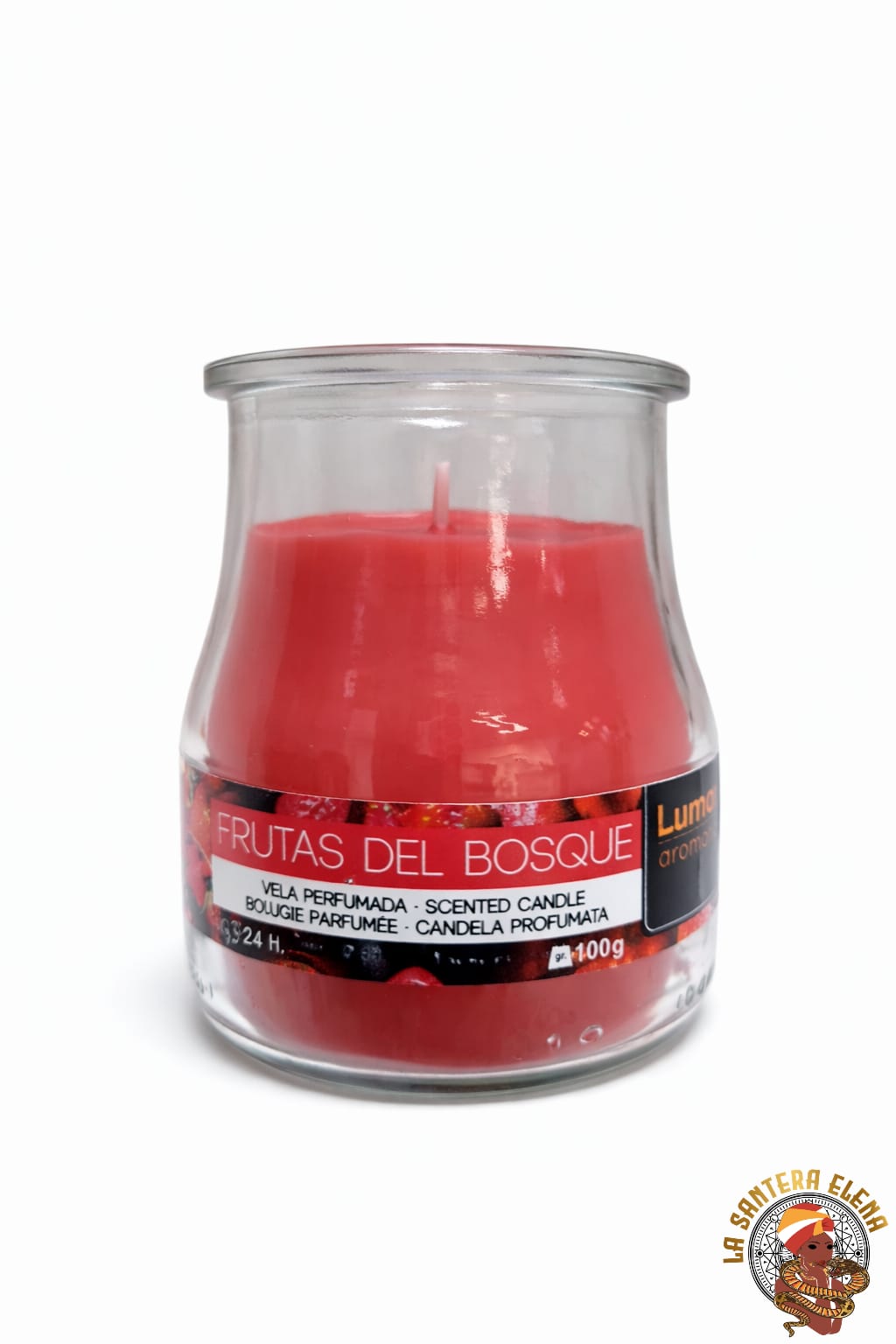 vaso yogurt perfumado, frutas del bosque