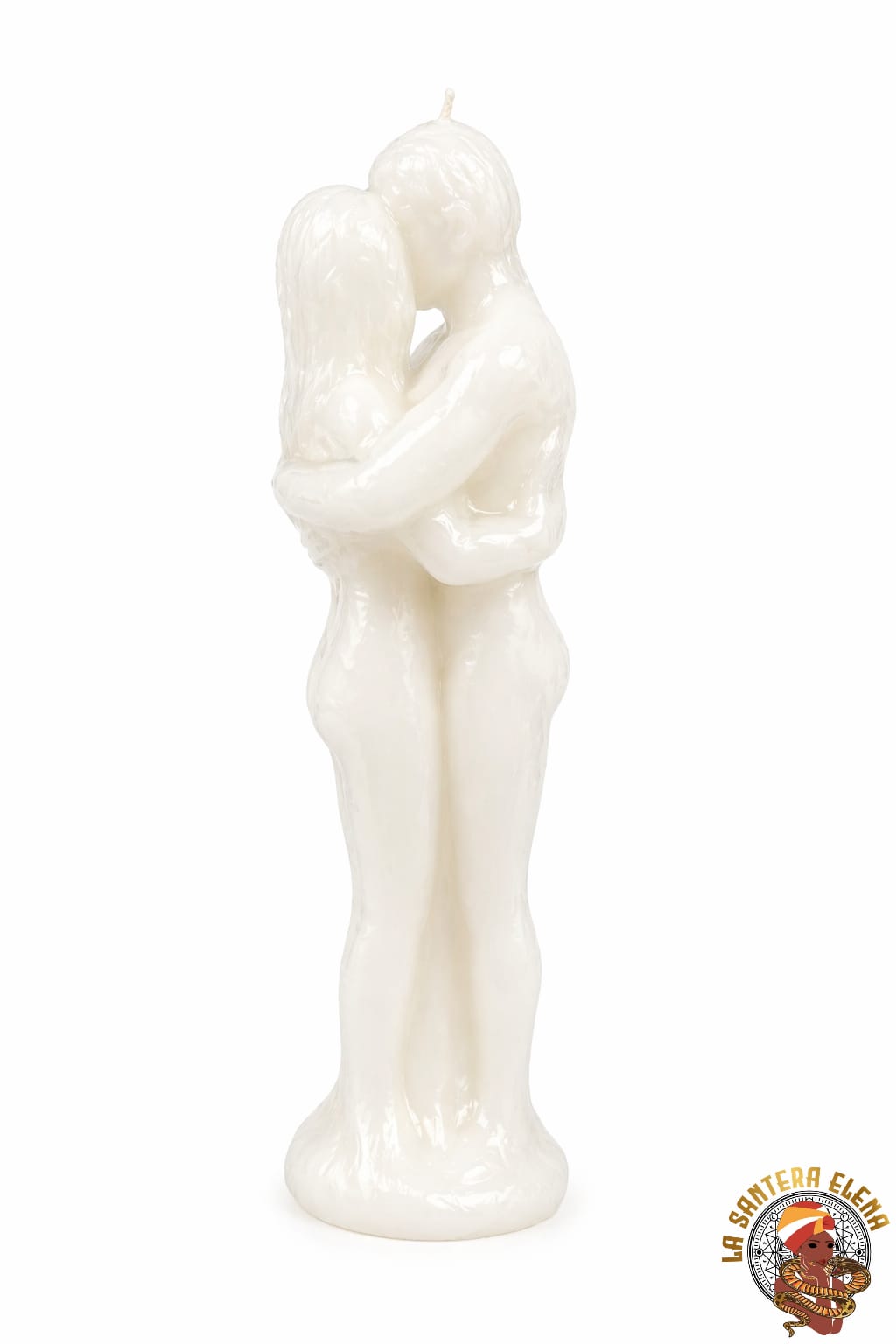 vela pareja entrelazada 22cm,blanco