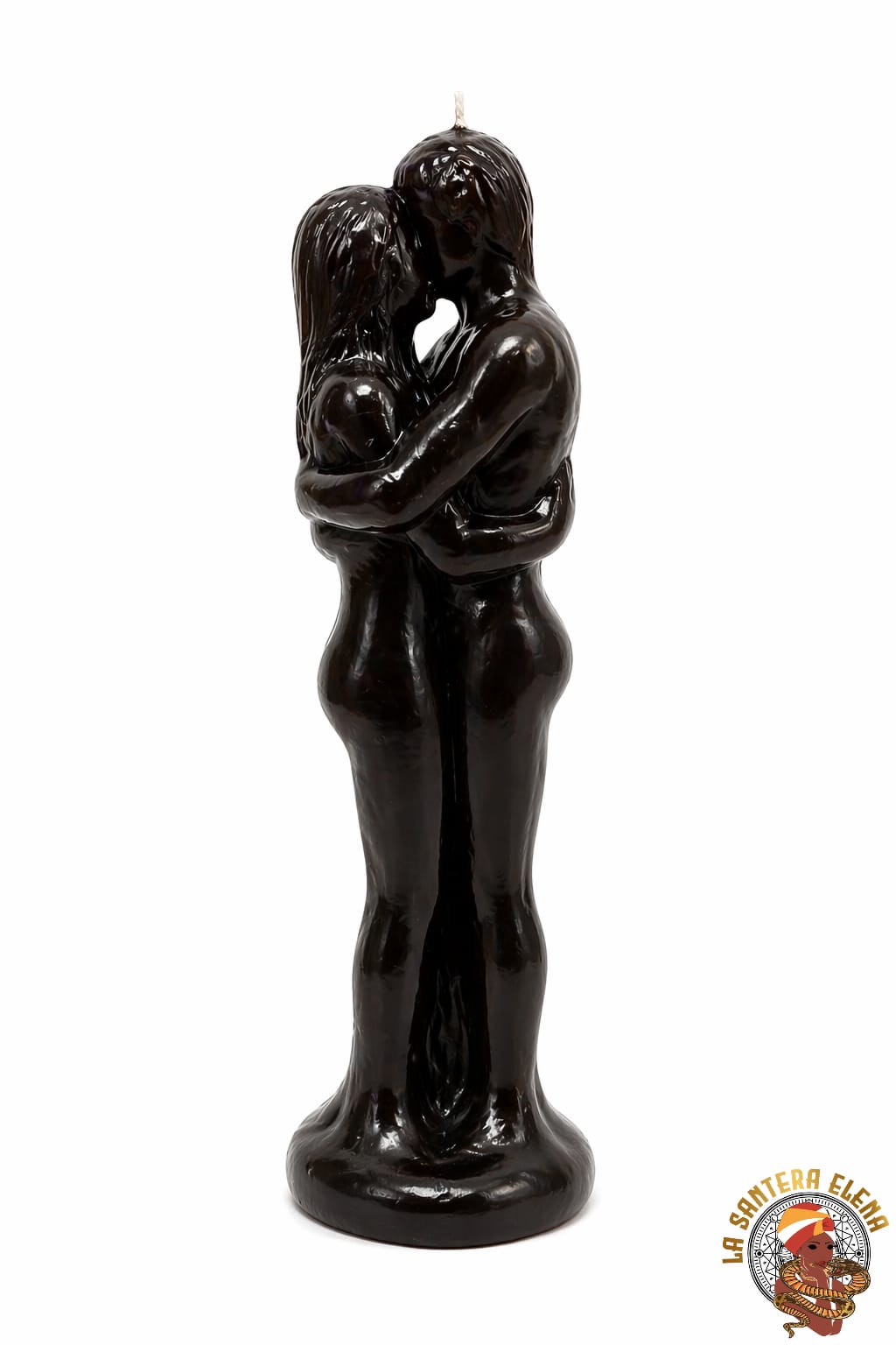vela pareja entrelazada 22cm,negro (copia)