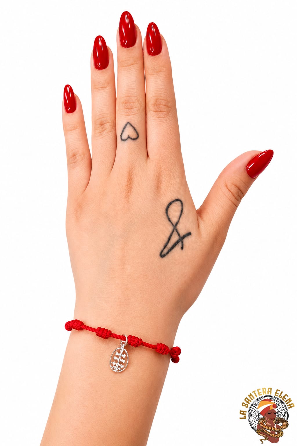 pulsera hilo rojo 7 nudos con cruz de caravaca en plata pulsera hilo rojo 7 nudos con cruz de caravaca en plata